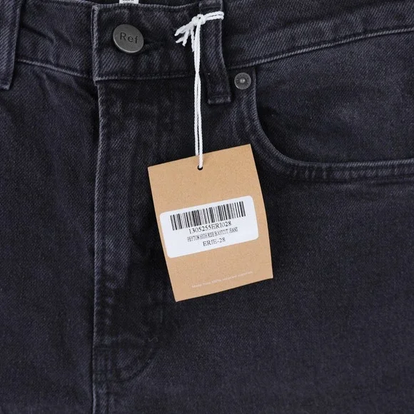 Reformation Peyton High Rise Bootcut Jeans Women 28 Black Straight Leg Denim NWT - Picture 6 of 15